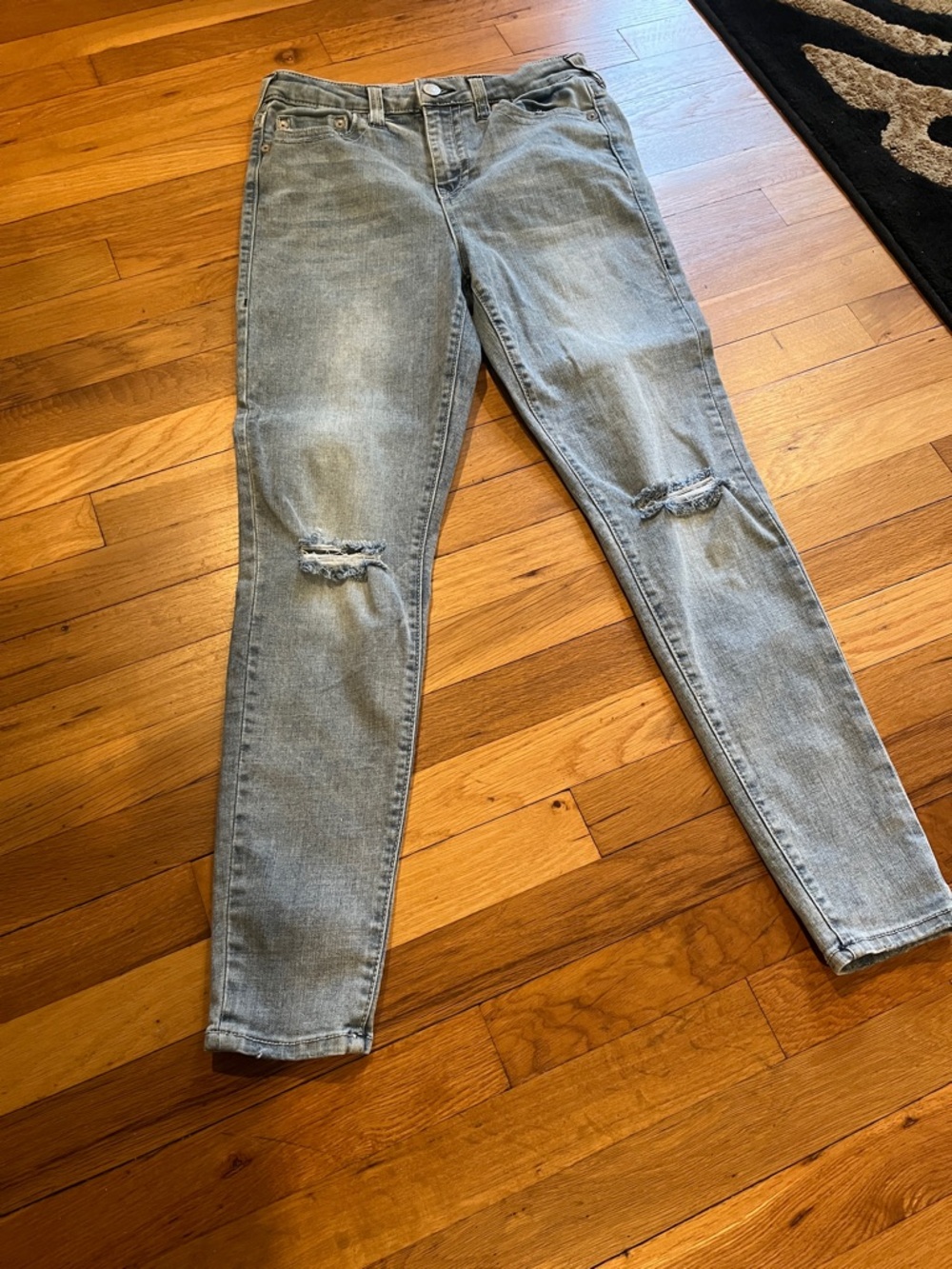 True Religion Women's Light Blue Distressed Skinny Jeans